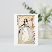 Vintager Oktober Fallende Blätter Postkarte (Stehend Vorderseite)