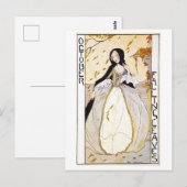 Vintager Oktober Fallende Blätter Postkarte (Vorne/Hinten)