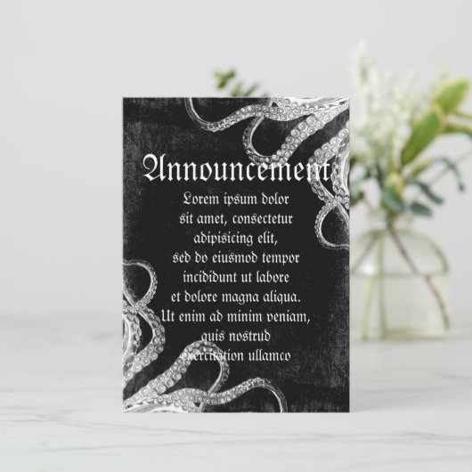 Vintager Oktopus Ankündigung (Stehend Vorderseite)