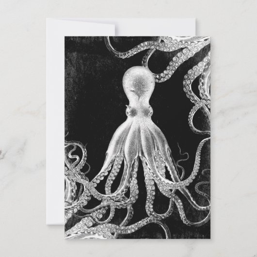 Vintager Oktopus Ankündigung (Rückseite)