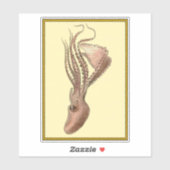 Vintager Oktopus Aufkleber (Blatt)