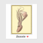 Vintager Oktopus Aufkleber (Blatt)