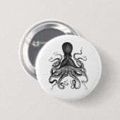 Vintager Oktopus Button (Vorne & Hinten)