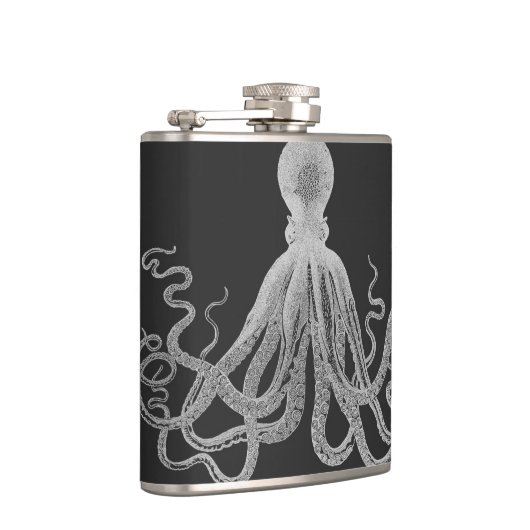 Vintager Oktopus Flachmann (Rechts)