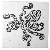 Vintager Oktopus Fliese (Vorderseite)