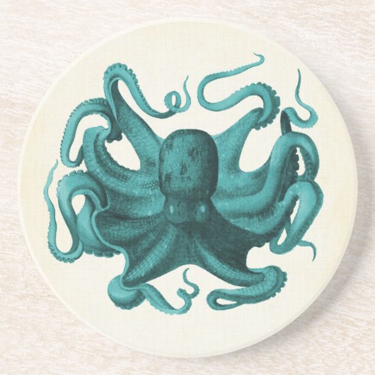 Vintager Oktopus Getränkeuntersetzer (Vorne)