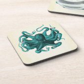 Vintager Oktopus Getränkeuntersetzer (Linke Seite)