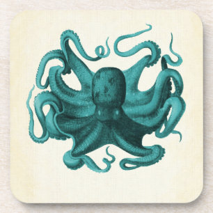 Vintager Oktopus Getränkeuntersetzer