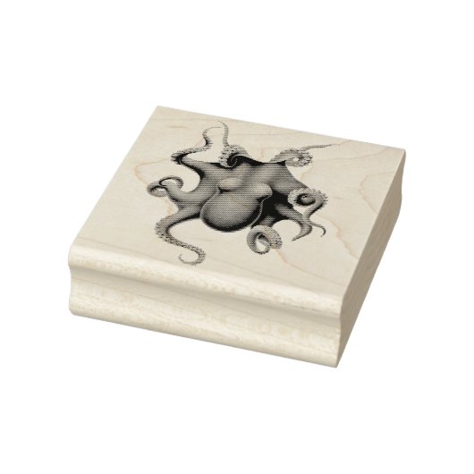 Vintager Oktopus Gummistempel (Stempel)