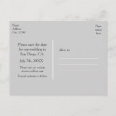 Vintager Oktopus Hochzeit Das Datum Postkarte spei (Rückseite)