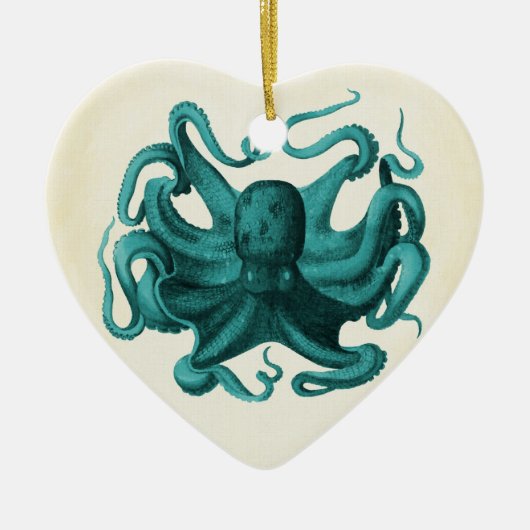 Vintager Oktopus Keramikornament (Vorne)
