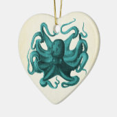 Vintager Oktopus Keramikornament (Links)