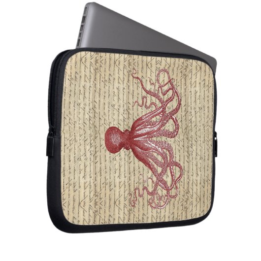 Vintager Oktopus Laptopschutzhülle (Vorne Rechts)