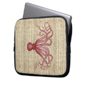 Vintager Oktopus Laptopschutzhülle (Vorderseite Links)