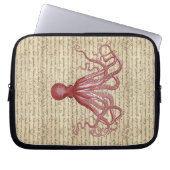 Vintager Oktopus Laptopschutzhülle (Vorderseite)