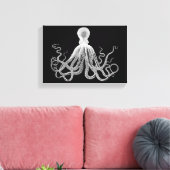 Vintager Oktopus Leinwanddruck (Insitu (Wohnzimmer))