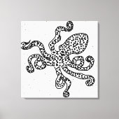Vintager Oktopus Leinwanddruck (Vorderseite)