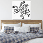 Vintager Oktopus Leinwanddruck (Insitu (Schlafzimmer))