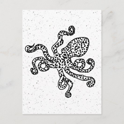 Vintager Oktopus Postkarte (Vorderseite)