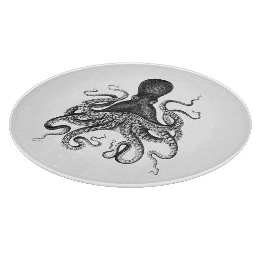Vintager Oktopus Schneidebrett (Ecke)