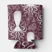 Vintager Oktopus: Unterwasser-Muster-Splendor Dosenkühler (Rückseite)