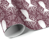 Vintager Oktopus: Unterwasser-Muster-Splendor Geschenkpapier (Rolleneckpunkt)