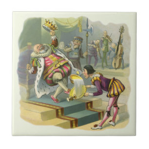 Vintager Old King Cole Kinderzimmer Rhyme Gedicht  Fliese