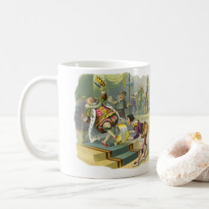 Vintager Old King Cole Kinderzimmer Rhyme Gedicht Kaffeetasse