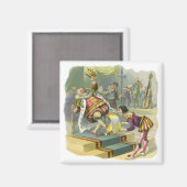 Vintager Old King Cole Kinderzimmer Rhyme Gedicht  Magnet (Vorderseite/Rückseite)