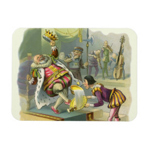 Vintager Old King Cole Kinderzimmer Rhyme Gedicht Magnet