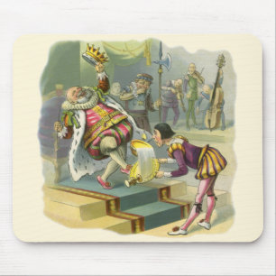 Vintager Old King Cole Kinderzimmer Rhyme Gedicht  Mousepad