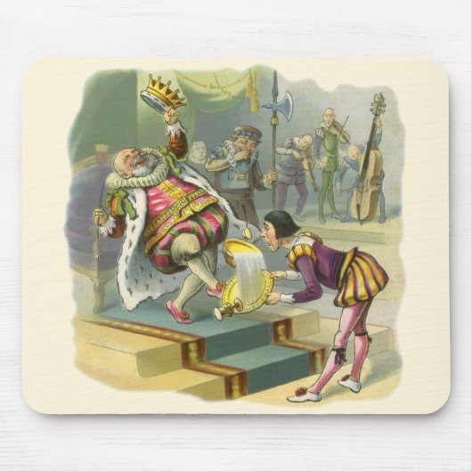 Vintager Old King Cole Kinderzimmer Rhyme Gedicht Mousepad (Vorne)
