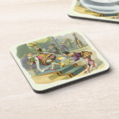 Vintager Old King Cole Kinderzimmer Rhyme Gedicht  Untersetzer (Linke Seite)