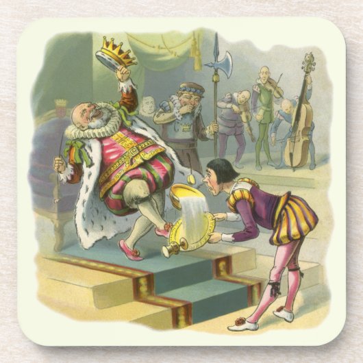 Vintager Old King Cole Kinderzimmer Rhyme Gedicht  Untersetzer (Vorderseite)