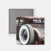 Vintager Oldtimer-Ratte Rod Chopped & Droped Magnet (Vorderseite/Rückseite)