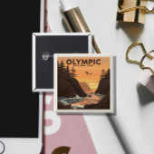 Vintager olympischer Nationalpark Button