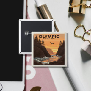 Vintager olympischer Nationalpark Button