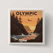 Vintager olympischer Nationalpark Button (Vorderseite)