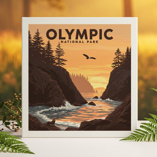 Vintager olympischer Nationalpark Fliese