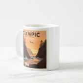 Vintager olympischer Nationalpark Kaffeetasse (Vorderseite Links)