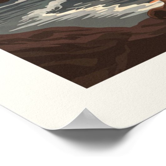 Vintager olympischer Nationalpark Poster (Ecke)