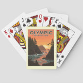 Vintager olympischer Nationalpark Spielkarten (Rückseite)
