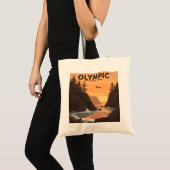 Vintager olympischer Nationalpark Tragetasche (Vorderseite (Produkt))