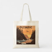 Vintager olympischer Nationalpark Tragetasche (Rückseite)