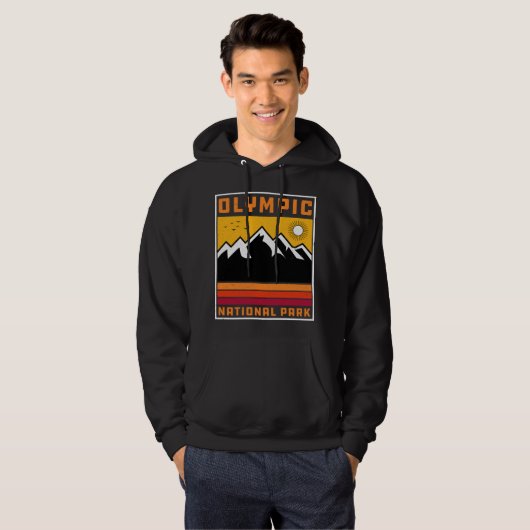 Vintager Olympischer Nationalpark Washington Souve Hoodie (Vorne ganz)