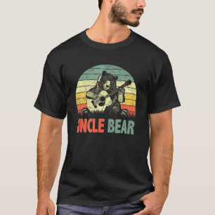 Vintager Onkel Bear Retro Vater Gitarre T-Shirt