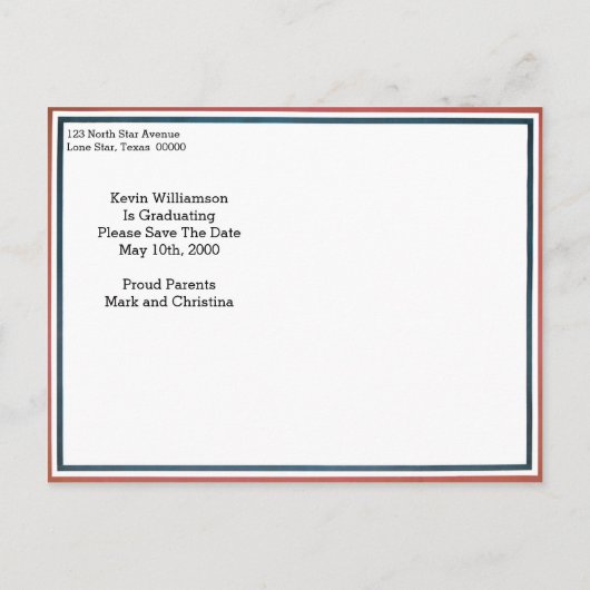 Vintager Onkel Sam Ankündigung Datum freihalten (Rückseite)