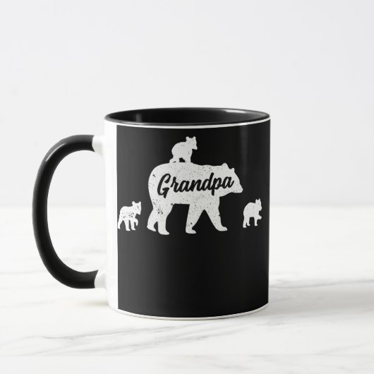 Vintager Opa Bär 3 Cubs Tasse (Links)