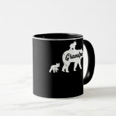 Vintager Opa Bär 3 Cubs Tasse (VorderseiteRechts)