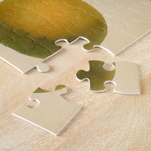 Vintager orange botanischer Druck Puzzle (Seite)